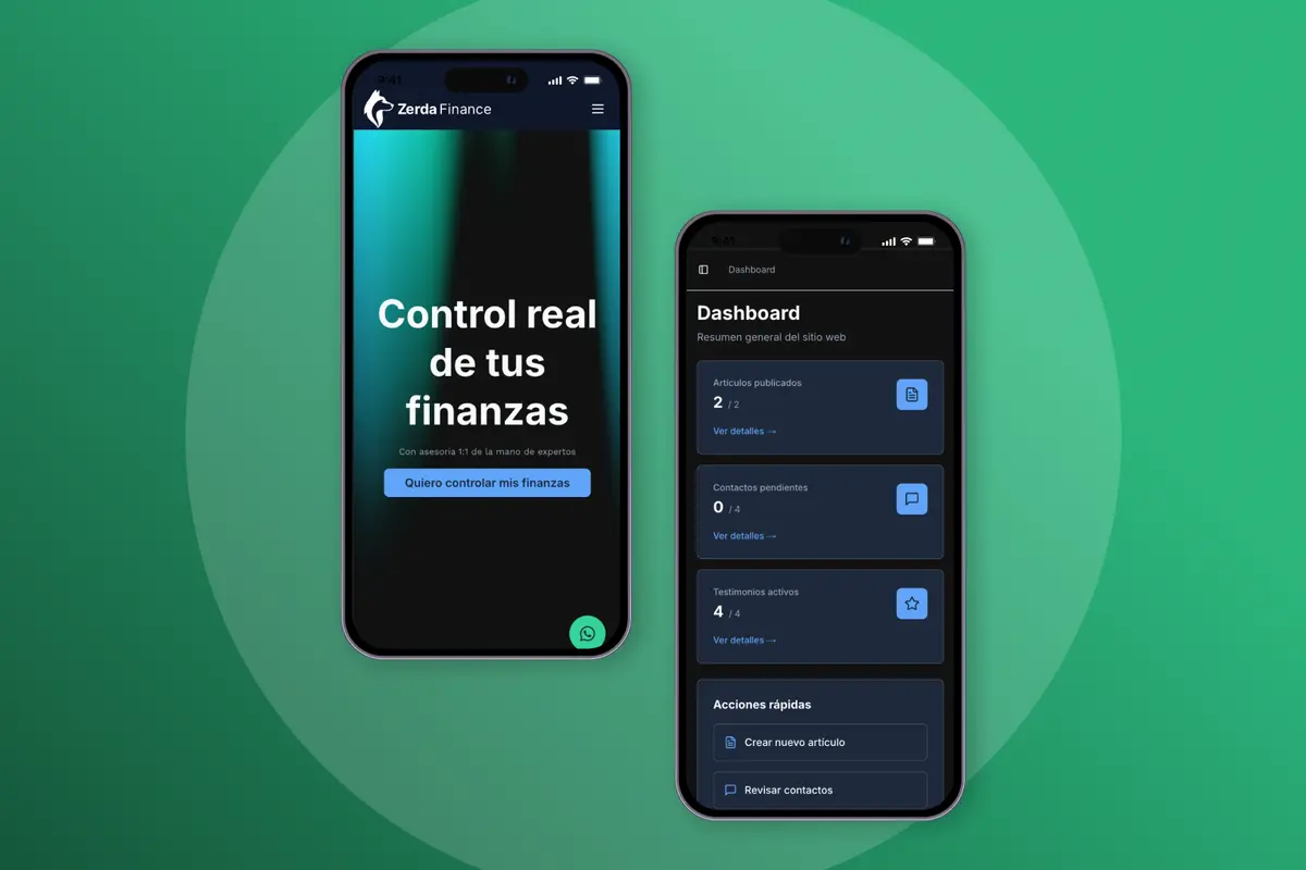 De Cero a Digital: Cómo Llevamos a Zerda Finance Online en Solo 15 Días - Imagen principal